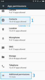 DAVx5 needs "Contacts", "Calendar" and OpenTasks permissions